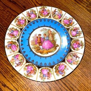 Mint Condition Decorative Plates, hand painted, gold inlay, One of a kind, Rare!